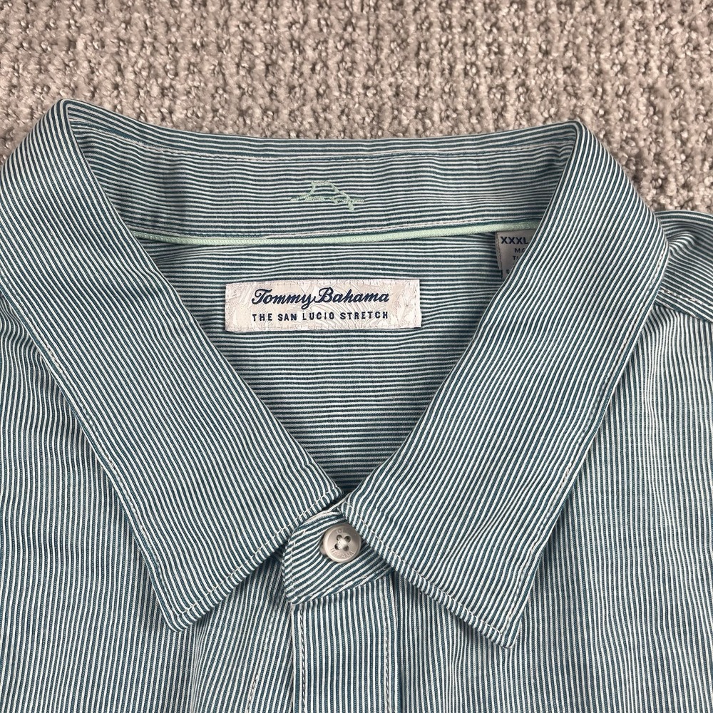 Tommy Bahama Shirt Mens 3XL Teal San Lucio Stretch IslandZone Button Up